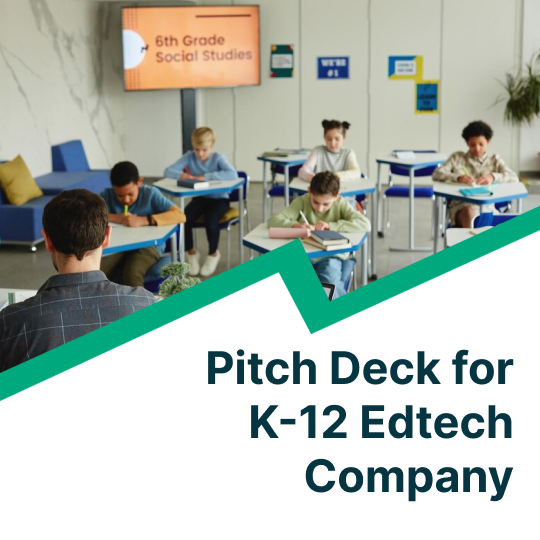 pitch deck for K 12 edtech company