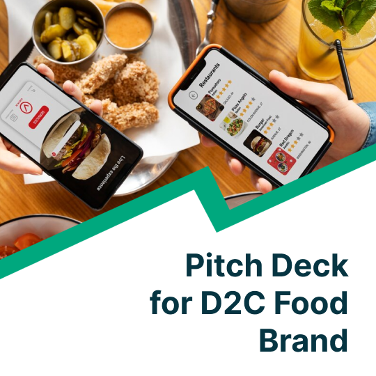 pitch deck for d2c food brand