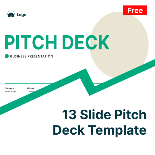 13 slide pitch deck template