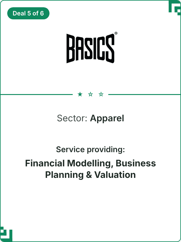 Sector: Clothing Service providing: Financial Modelling, Business Planning & Valuation